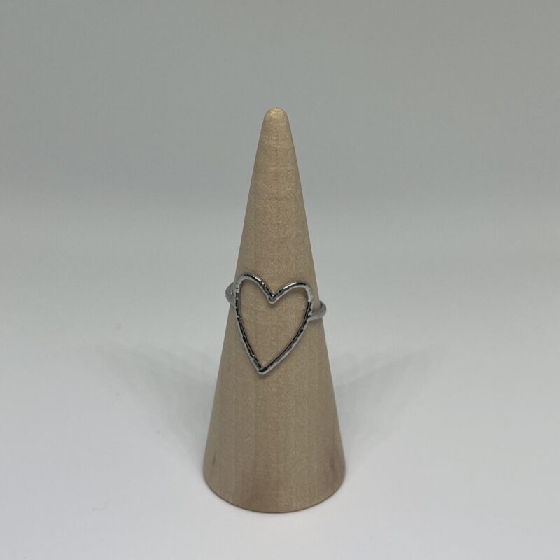 bague coeur argent
