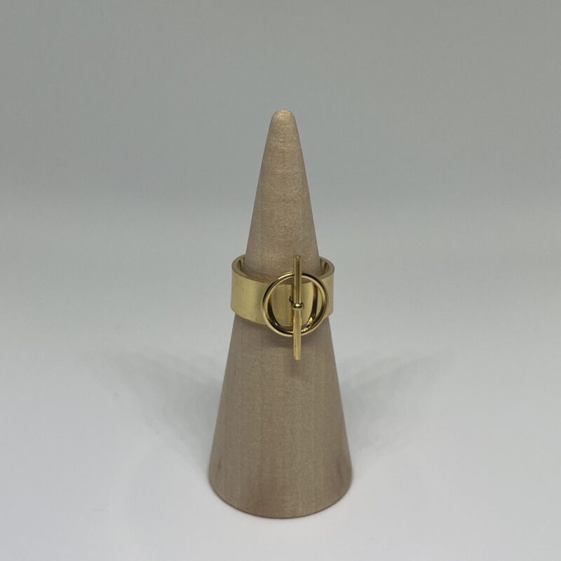 bague ronde avec tige or