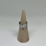 bague ronde avec tige argent