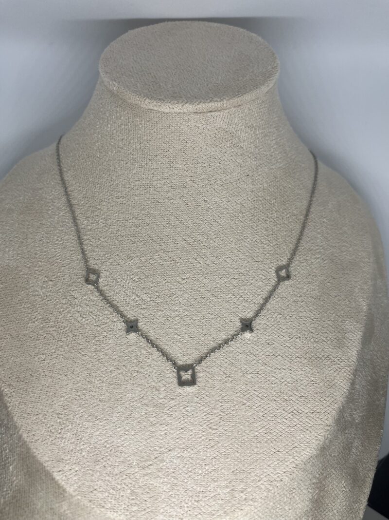 collier étoile trèfles argent