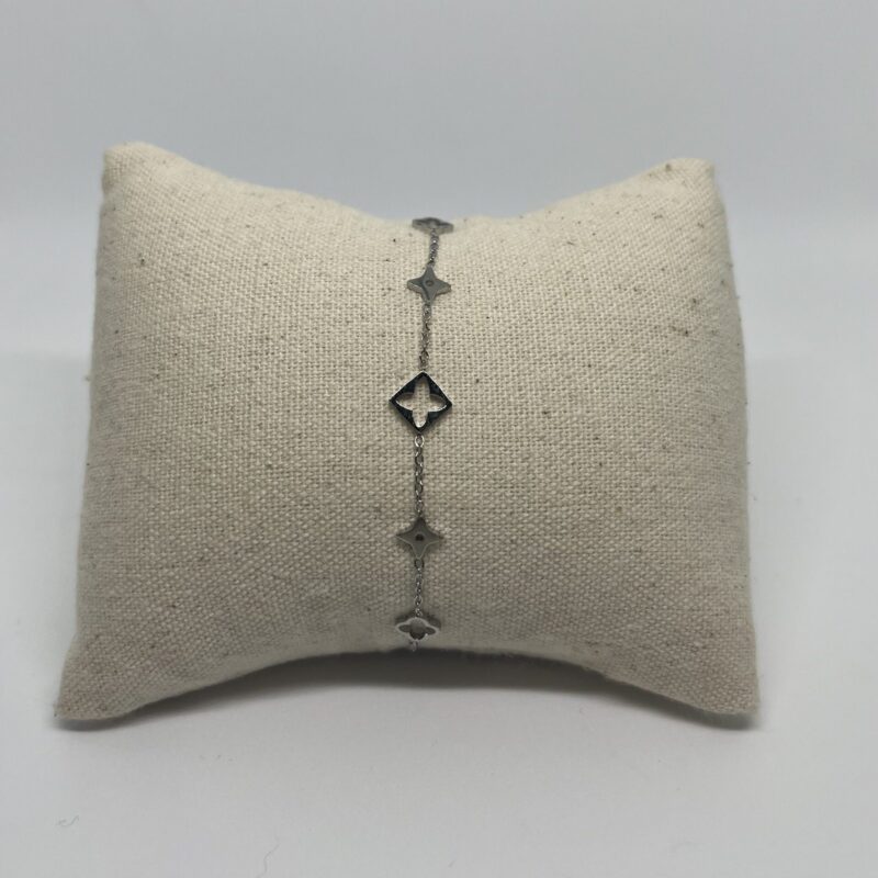 bracelet étoile trèfles argent