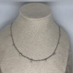 collier strass argent