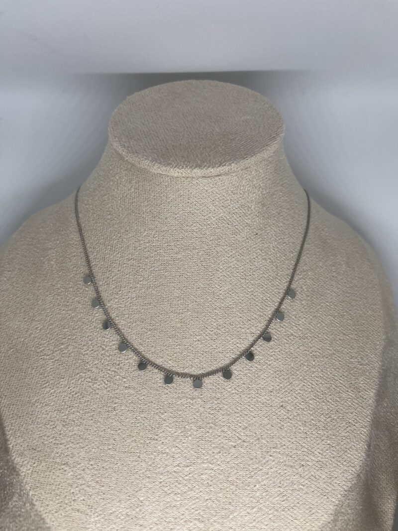 collier petit rond argent