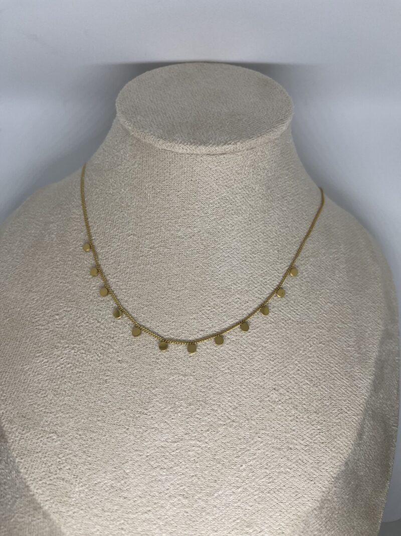 collier petit rond or