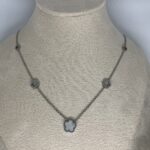 collier trefle argent