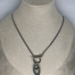 collier long à breloque argent