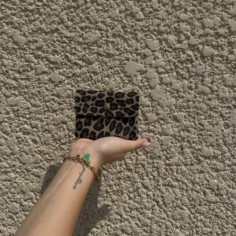 porte monnaie leopard