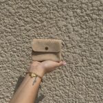 porte monnaie beige